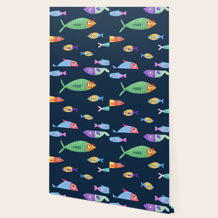 Multicolor fishes - blue Wallpaper Gallery Image 2