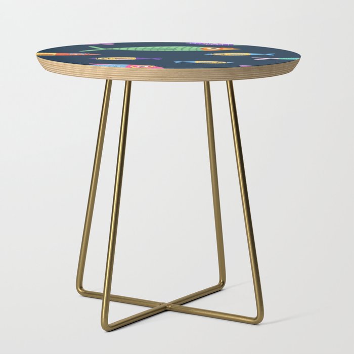 Multicolor fishes - blue Side Table Gallery Image 1