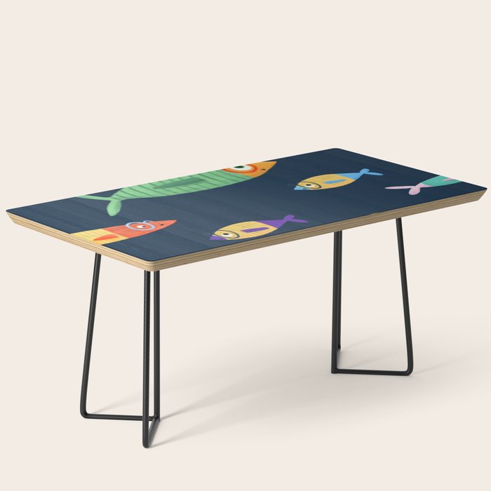 Multicolor fishes - blue Coffee Table Gallery Image 1