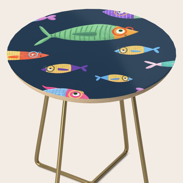 Multicolor fishes - blue Side Table Gallery Image 2