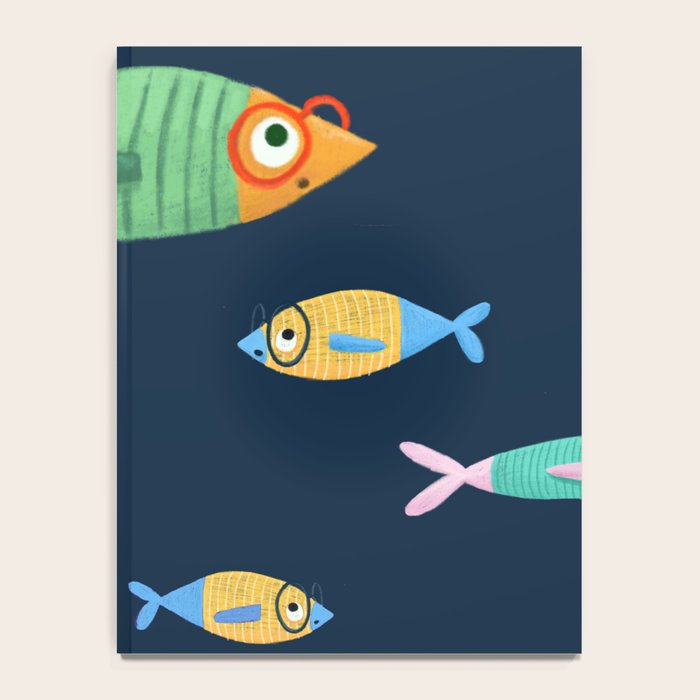 Multicolor fishes - blue Notebook Gallery Image 4