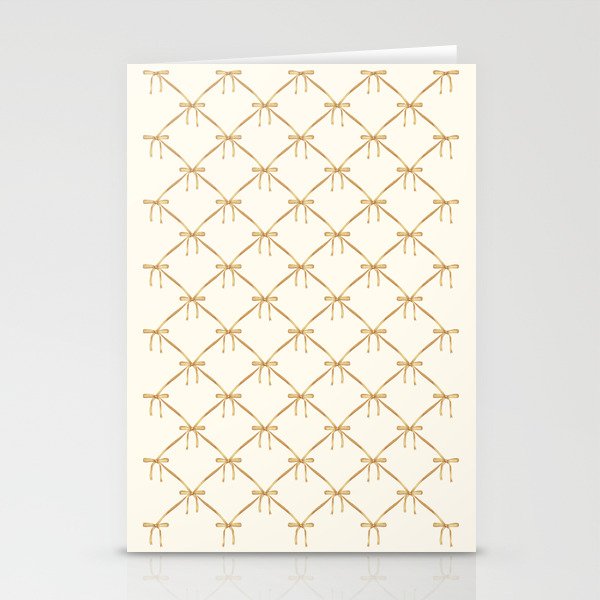 Bows & Ribbons Pattern III Neutral Stationery Card Gallery Image 2