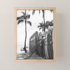 Hawaiian Surfboards - Black And White Surf Photography - Beach Photo Print - Surfboard Photograph Mini Art Print Gallery Image 1