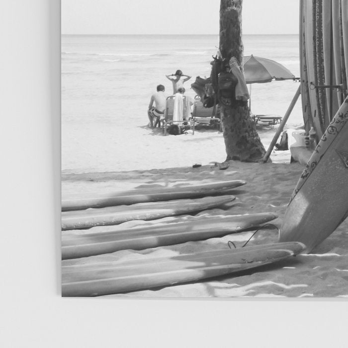 Hawaiian Surfboards - Black And White Surf Photography - Beach Photo Print - Surfboard Photograph Poster Gallery Image 3