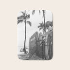 Hawaiian Surfboards - Black And White Surf Photography - Beach Photo Print - Surfboard Photograph Bath Mat Gallery Image 1