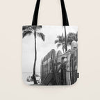 Hawaiian Surfboards - Black And White Surf Photography - Beach Photo Print - Surfboard Photograph Tote Bag Gallery Image 1