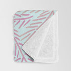 Winter Berries & Pine Branches in Teal & Pink Throw Blanket Gallery Image 3