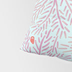 Winter Berries & Pine Branches in Teal & Pink Pillow Sham Gallery Image 4