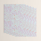 Winter Berries & Pine Branches in Teal & Pink Wrapping Paper Gallery Image 3