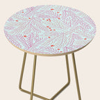 Winter Berries & Pine Branches in Teal & Pink Side Table Gallery Image 2