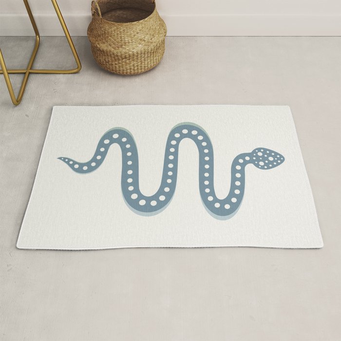 Minimal Snake - Blue Rug Gallery Image 1