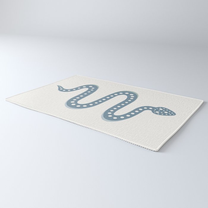 Minimal Snake - Blue Rug Gallery Image 3