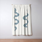 Minimal Snake - Blue Window Curtain Gallery Image 3