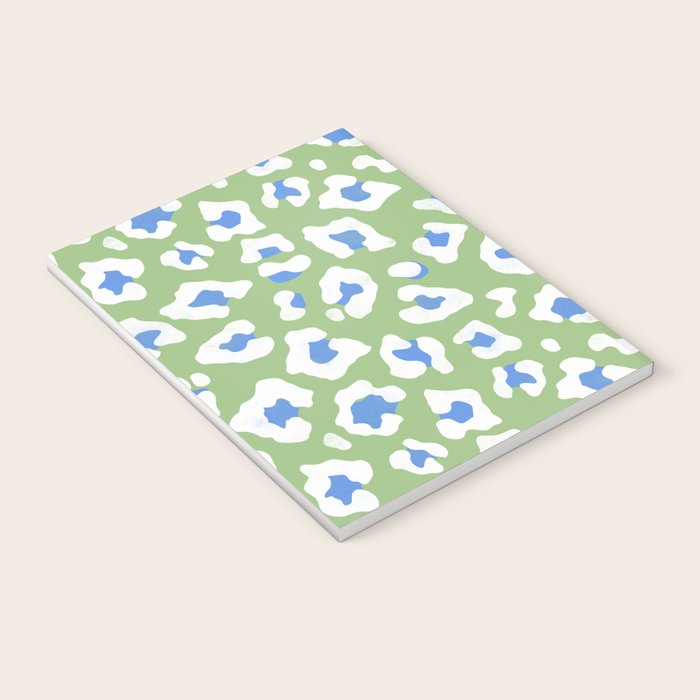 Dopamine Decor Leopard Print Blue And Green Notebook Gallery Image 3