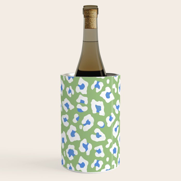 Dopamine Decor Leopard Print Blue And Green Wine Chiller Gallery Image 3
