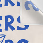 Cheers. Cocktails and Drinks in Royal Blue and Linen White Wall Tapestry Gallery Image 3