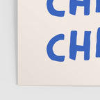 Cheers. Cocktails and Drinks in Royal Blue and Linen White Poster Gallery Image 3