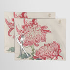 Japanese Chrysanthemum Woodblock Print #4 Placemat Gallery Image 1