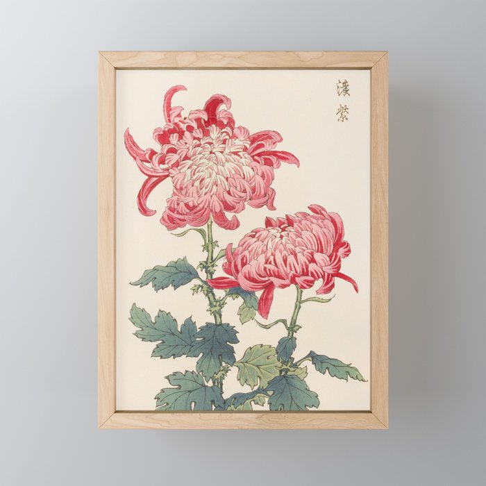 Japanese Chrysanthemum Woodblock Print #4 Mini Art Print Gallery Image 1