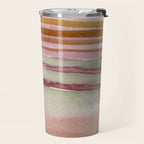 Sunset Beach Reflections x Modern Abstract Watercolor Travel Mug Gallery Image 2