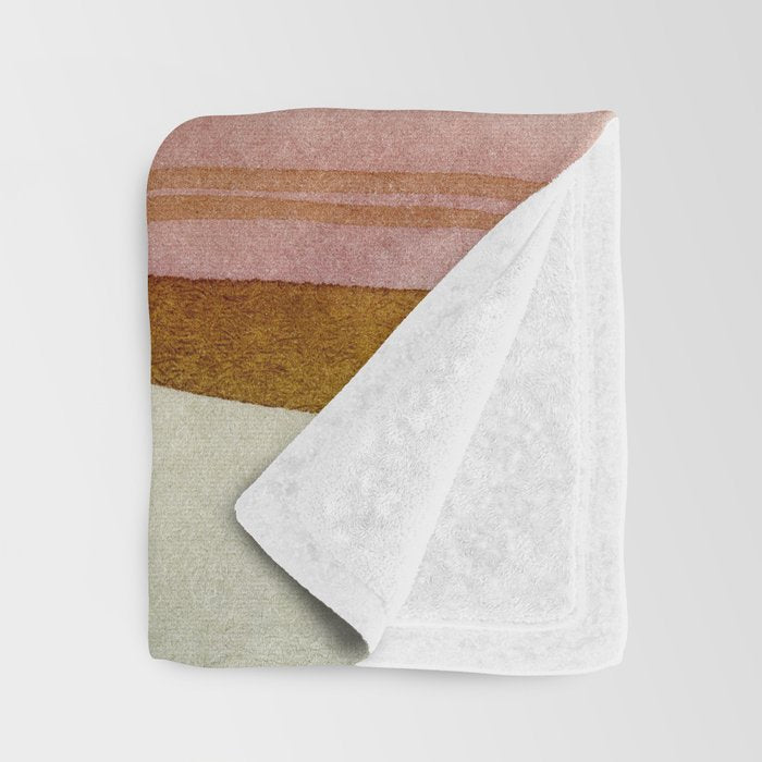 Sunset Beach Reflections x Modern Abstract Watercolor Throw Blanket Gallery Image 3