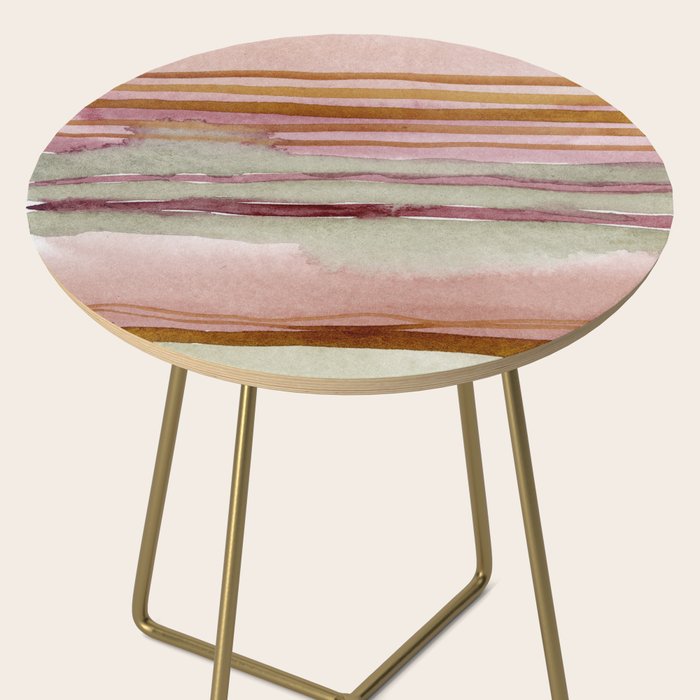 Sunset Beach Reflections x Modern Abstract Watercolor Side Table Gallery Image 2