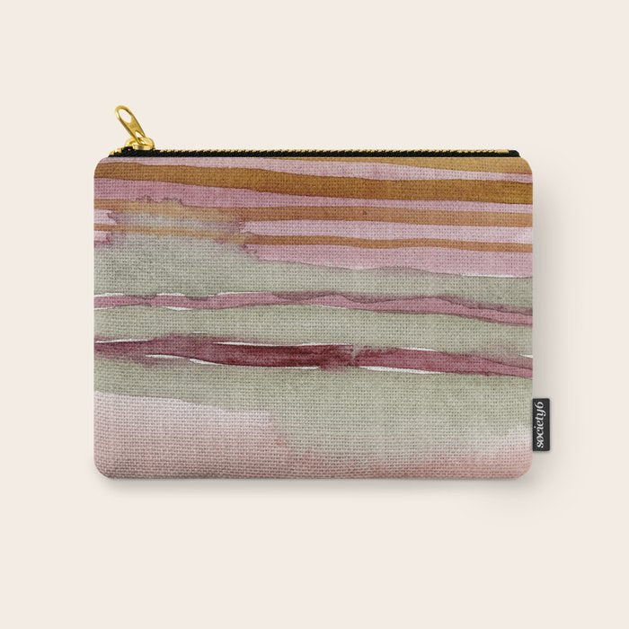 Sunset Beach Reflections x Modern Abstract Watercolor Carry All Pouch Gallery Image 1