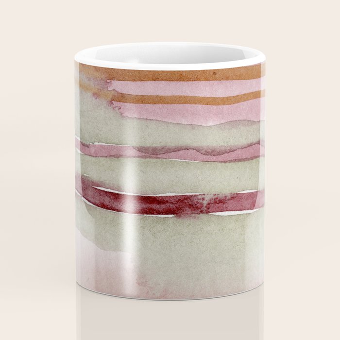 Sunset Beach Reflections x Modern Abstract Watercolor Coffee Mug Gallery Image 4