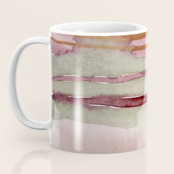 Sunset Beach Reflections x Modern Abstract Watercolor Coffee Mug Gallery Image 3