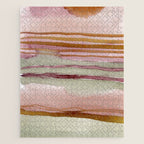 Sunset Beach Reflections x Modern Abstract Watercolor Jigsaw Puzzle Gallery Image 1