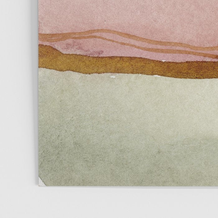 Sunset Beach Reflections x Modern Abstract Watercolor Poster Gallery Image 3