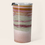 Sunset Beach Reflections x Modern Abstract Watercolor Travel Mug Gallery Image 3