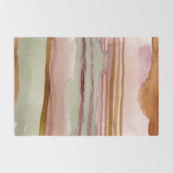 Sunset Beach Reflections x Modern Abstract Watercolor Rug Gallery Image 2