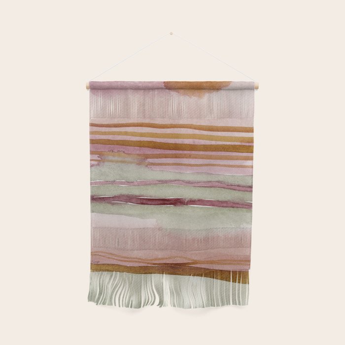 Sunset Beach Reflections x Modern Abstract Watercolor Wall Hanging Gallery Image 1