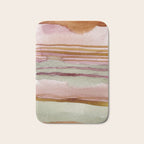 Sunset Beach Reflections x Modern Abstract Watercolor Bath Mat Gallery Image 1
