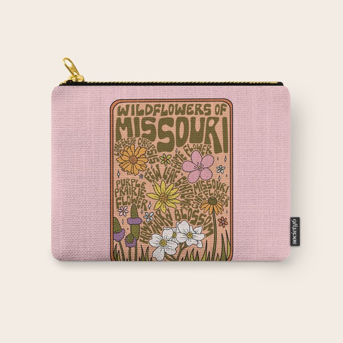 Missouri Wildflowers Carry All Pouch Gallery Image 1