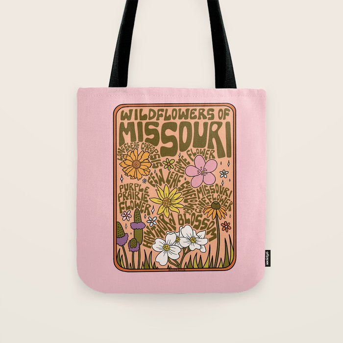 Missouri Wildflowers Tote Bag Gallery Image 1