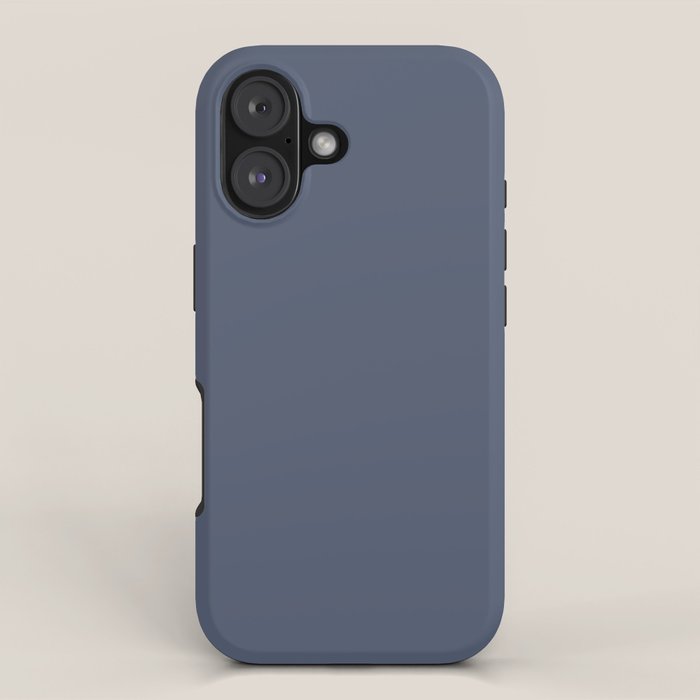 VINTAGE INDIGO SOLID COLOR Plain Navy Blue Shade  iPhone Case Gallery Image 1