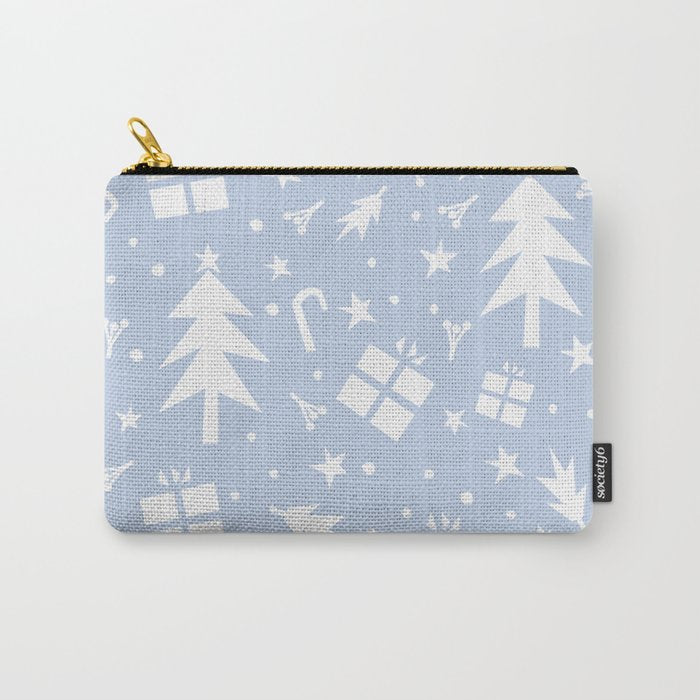 Happy Holidays monochromatic Carry All Pouch Gallery Image 1