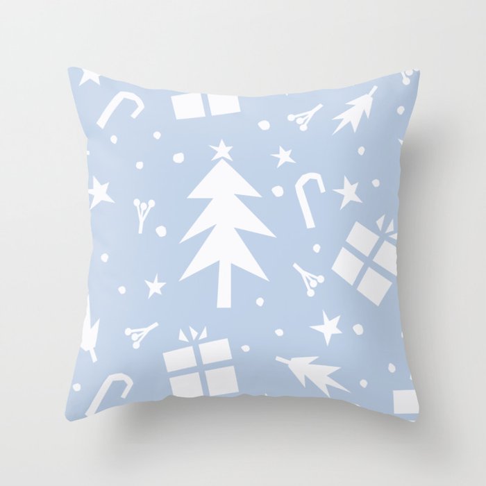 Happy Holidays monochromatic Throw Pillow Gallery Image 6