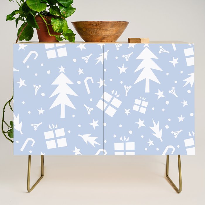 Happy Holidays monochromatic Credenza Gallery Image 1