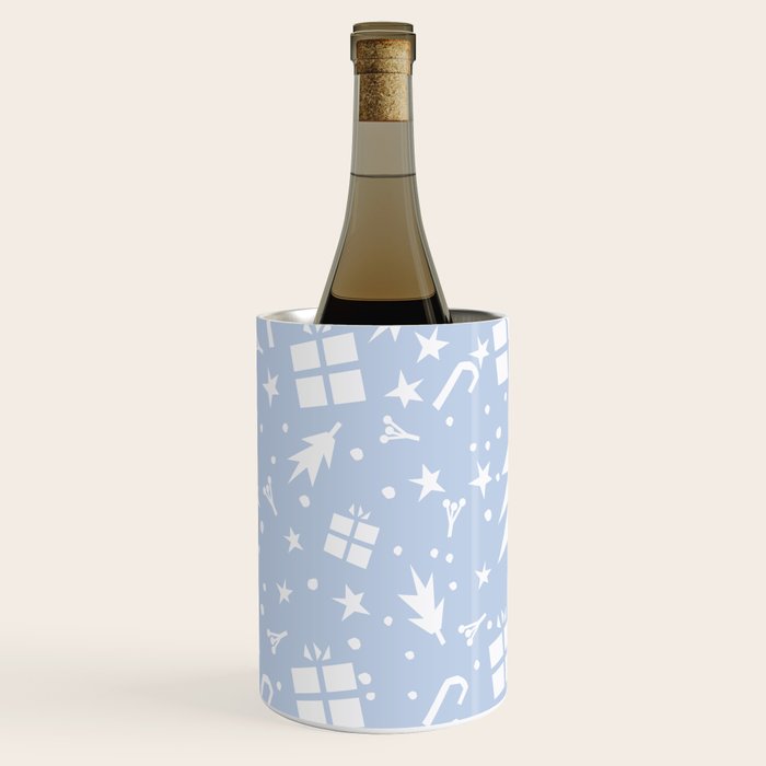 Happy Holidays monochromatic Wine Chiller Gallery Image 3