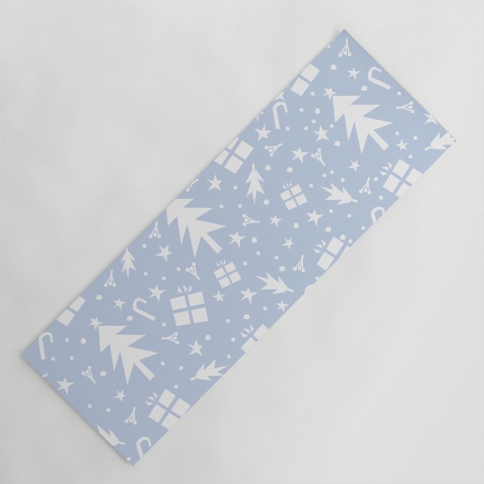 Happy Holidays monochromatic Yoga Mat Gallery Image 1