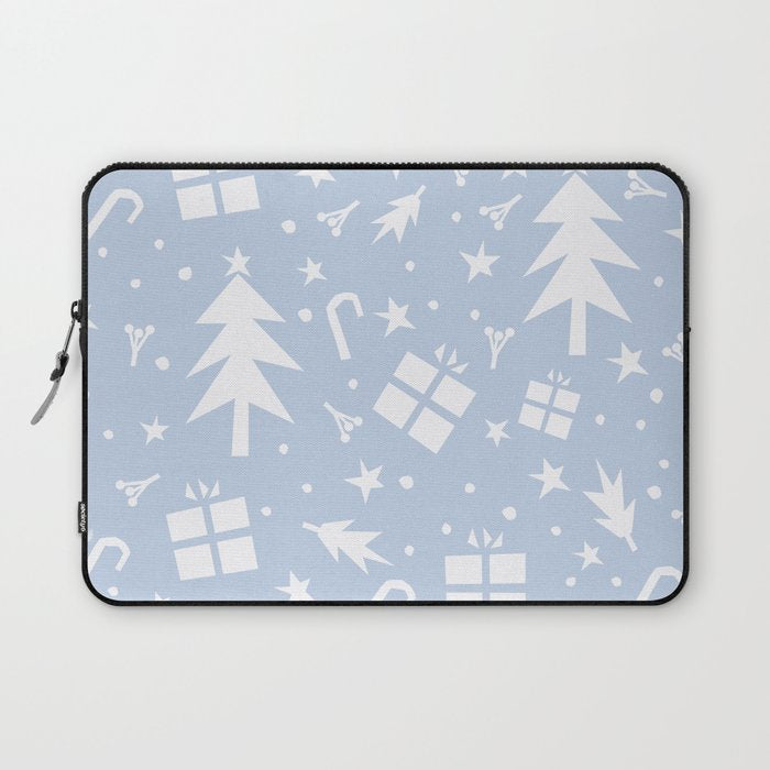 Happy Holidays monochromatic Laptop Sleeve Gallery Image 1