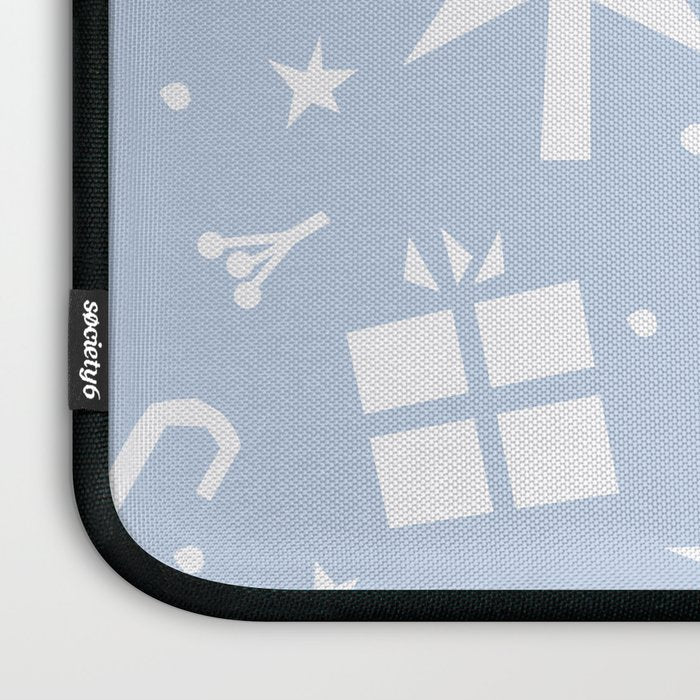 Happy Holidays monochromatic Laptop Sleeve Gallery Image 3