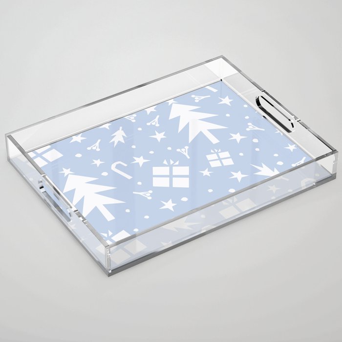 Happy Holidays monochromatic Acrylic Tray Gallery Image 1