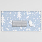 Happy Holidays monochromatic Desk Mat Gallery Image 1