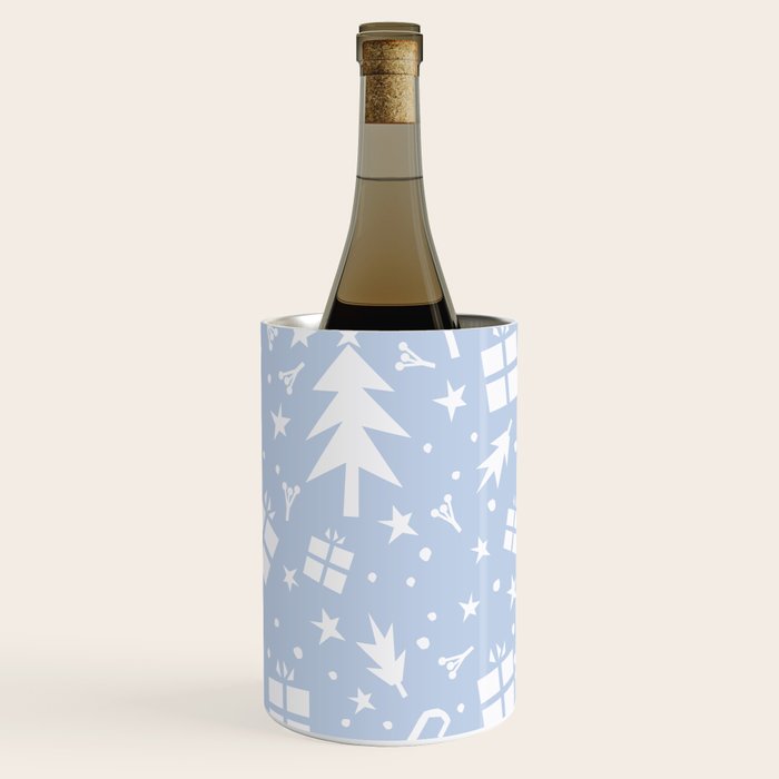 Happy Holidays monochromatic Wine Chiller Gallery Image 1