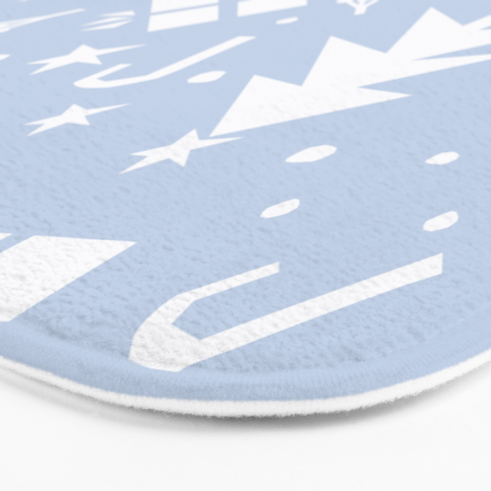 Happy Holidays monochromatic Bath Mat Gallery Image 3