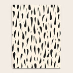 Organic Texture Minimalist Abstract Pattern in Black and Almond Cream Notebook Gallery Image 4